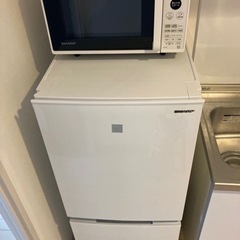 TOSHIBA洗濯機、SHARP冷蔵庫、オーブンレンジ3点セット 2020年製