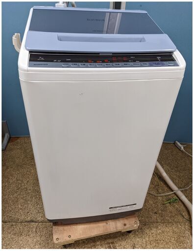 2018年製 日立 HITACHI 全自動電気洗濯機 ビートウォッシュ 上開き 洗濯容量：7kg ナイアガラ ビート洗浄☆ BW-V70C