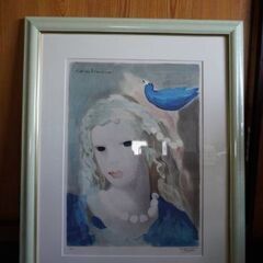 マリー・ローランサン「青い鳥と少女」