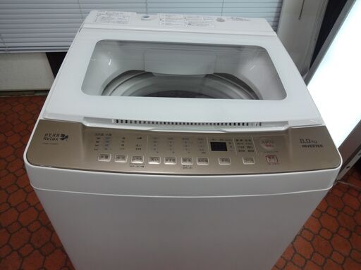 ID 02115　洗濯機　ヤマダ　8K　キズ有　２０１９年製　YMW-TV80F1