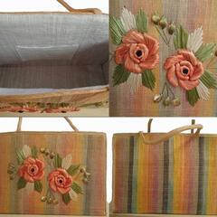 花の刺繍バッグ