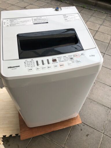 2019年製　ハイセンス4.5kg　全自動洗濯機 HW-E4502