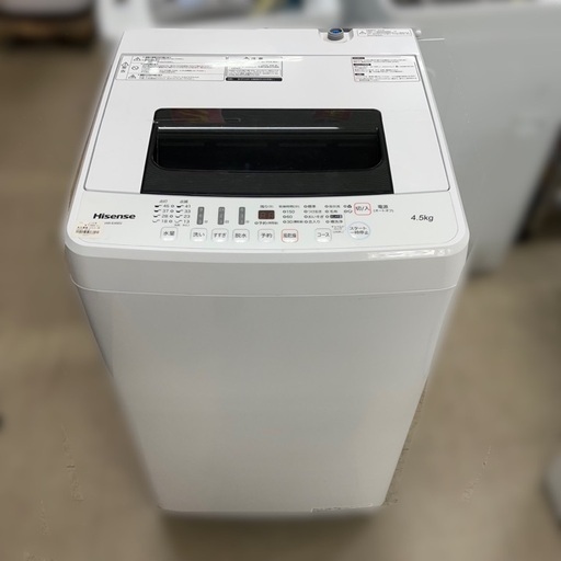 J1209 6ヶ月保証付き！ Hisense ハイセンス 4.5kg洗濯機 HW-E4502 2018年製 動作確認、クリーニング済み