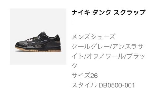 ナイキ　ダンク　スクラップ