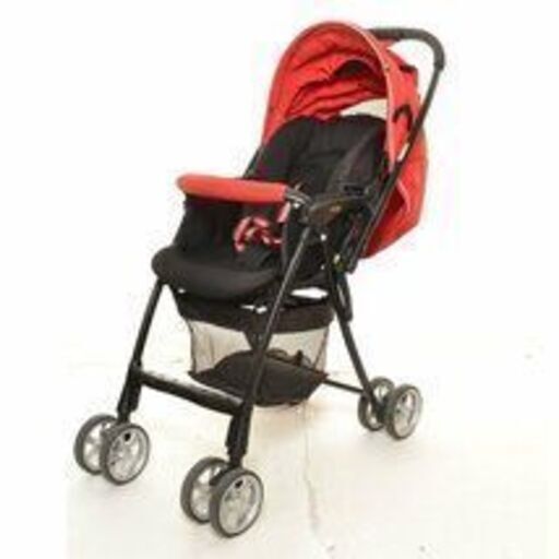 【リサイクル市場エコ伊川谷】Aprica アップリカ A型ベビーカー エアリア 92902 両対面 ハイシート 除菌洗濯済み パーソナルレッド【取りに来られる方限定】