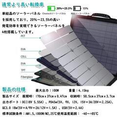 終了】【2シーズン使用 100w給電&出力可能】自立させて好きな場所で 