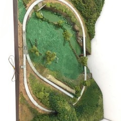 Nゲージ　ジオラマ　鉄道模型　オリジナル　森　山　河