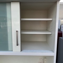 人気の白!! 激安食器棚!! ニトリ キッチンボード キッチン収納 RIPE 90KBS