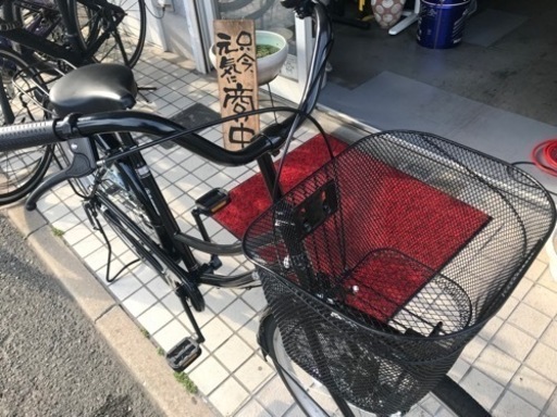 26インチ 黒のママチャリ ウェルビー 新古車