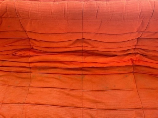 ジャンク品】ligne roset リーンロゼ トーゴ 3P オレンジ