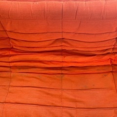 ジャンク品】ligne roset リーンロゼ トーゴ 3P オレンジ