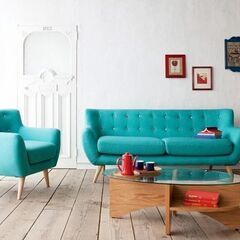 お洒落センターテーブル／NOCE BF6900 オーク突板 クリアガラス