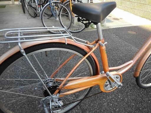 中古自転車２０６５　前後タイヤ新品！　２６インチ　６段ギヤ　ダイナモライト 中古自転車2065 前後タイヤ新品！ 26インチ 6段ギヤ ダイナモ