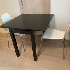 【ネット決済】IKEA EKEDALEN 伸長式テーブルセット幅...