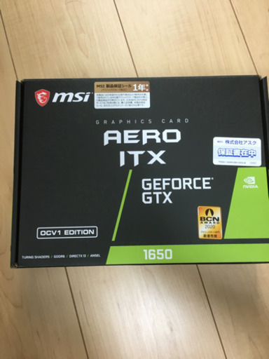 PCパーツ MSI GeForce gtx1650 GDDR6 ocv1 AERO ITX
