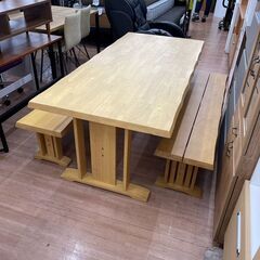 ダイニングセット ダイニングテーブル ベンチ2台 🚚自社配送時💳代引き可🚚(現金、クレジット、スマホ決済対応) 