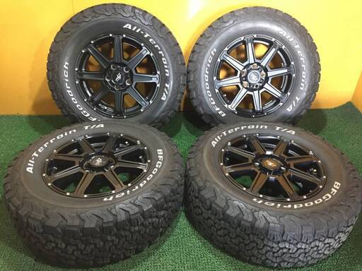 No.865　ブラックフォース　16×7J　5穴　PCD114.3　+42　BFグッドリッチ　オールテレーン　LT235/70R16　2019年製
