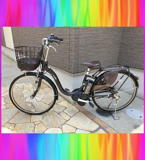 バッテリー新品！12Ahpas with パスウィズ　電動自転車　電動アシスト自転車　26インチ　6055