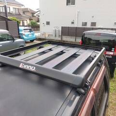【お話し中】INNO ルーフキャリア一式　取付フックK325付き