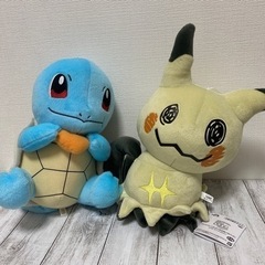 ポケットモンスター　ミミッキュ　ゼニガメ　ぬいぐるみ