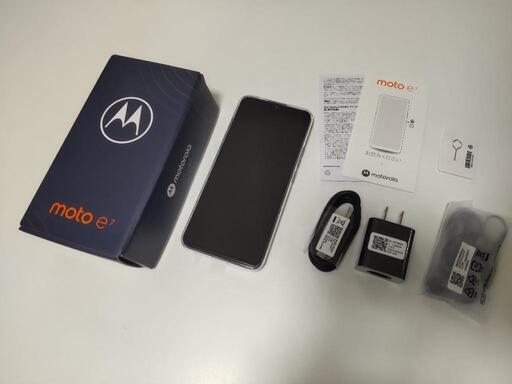 【使用少・美品】moto e7 6.5インチ メモリー4GB ストレージ64GB ミネラルグレイ SIMフリー