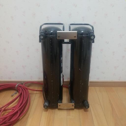 高圧接続エアタンク 2連式 差し口44K 20m連結ホースセット 高圧接続エアタンク 2連式 差し口44K 20m連結ホースセット