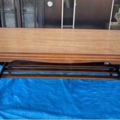 昭和レトロ　ヴィンテージ　高級　木製　テーブル　