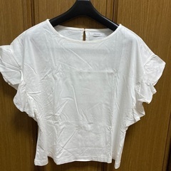 袖アレンジ　白Tシャツ