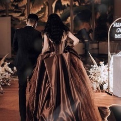 ウェディングドレス　カラードレス　ワンピース　ロングドレス　