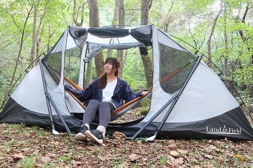 日本初！ハンモックとテントが合体！1台4役の「SMART-HAMMTECK（スマート・ハンテック）」で遊ぶ・座る・泊まるが全て叶う。