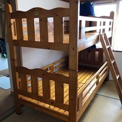 二段ベッド（木製、一段×2でも使用可）