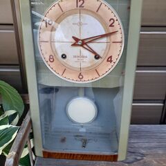 【お取引中】古い柱時計・アンティーク