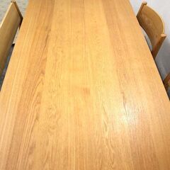 unico/ウニコ SIGNE/シグネ ダイニング4点セット テーブル/チェア×2/ベンチ 幅1400 ナチュラル   中古家具 店頭引取歓迎 R5996)