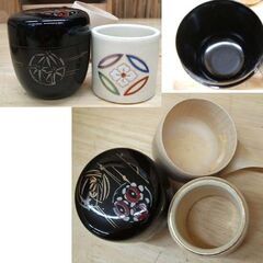 使用感少なめ◎茶道具 7点セット 収納木箱付き 七宝 茶碗 建水