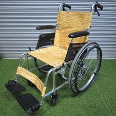 【中古】　車椅子 　ニッシン製　自走式（黄色）