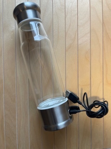 エイチツープラス(h2plus) 水素生成器 ガラスボトル USB充電 ポータブル 追い炊き機能付