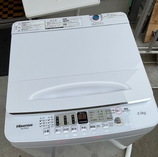 【RKGSE-773】特価！ハイセンス/Hisense/5.5kg洗濯機/HW-E5504中古/2022年製/当社より近隣無料配達OK！