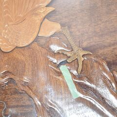 【ジモ取引終了6/28】≪y300≫良品 中澤唐木 高級 総紫檀 彫刻 ガラス天板 座卓/ローテーブル 日本伝統工芸/和製【240万】和室 40604-05