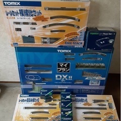 NゲージTOmIX レールセット、パワーユニット、駅、ホーム、延長コード