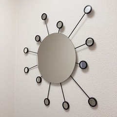 【受取決定】デザインミラー掛け鏡/IKEA