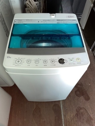 No.1455 ハイアール　5.5kg洗濯機　2018年製　近隣配送無料　分解清掃済み