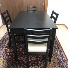 118x74 cm IKEA 4人掛けテーブル(テーブル+チェア4脚)