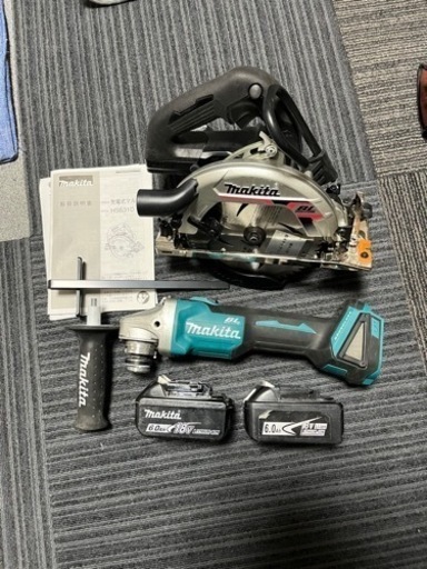 マキタ18v 丸のこ165 グラインダー100