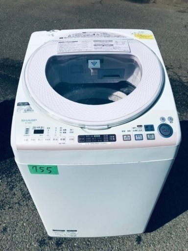 ①755番 SHARP✨電気洗濯乾燥機✨ES-TX830-P‼️