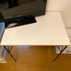 0円 無料 テーブル 机 カフェ風 北欧 ホワイト メラミン天板...