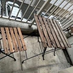 【取引終了】IKEA アウトドアテーブル＆椅子2脚セット