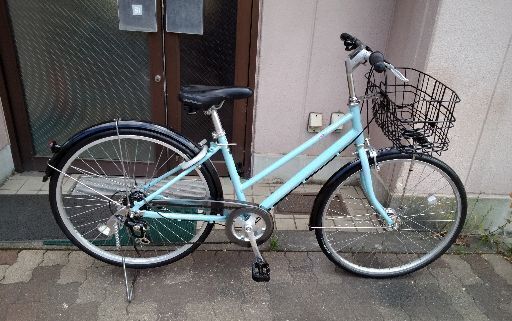 BRIDGESTONE ViLLetta[ビレッタ]ユーティリティ 26吋シティーサイクル アルミ/外装6段/点灯虫/マリノブルー