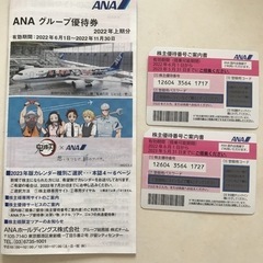 ANA 株主優待券　半額で飛行機に乗れます