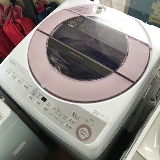 洗濯機　SHARP 7kg インバーター　2019年製