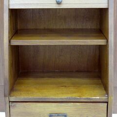 北海道 千歳市/恵庭市 市場株式会社 MOPE/モぺシリーズ スリムキャビネット MOK-2525 シャッター式 小物入れ 天然木